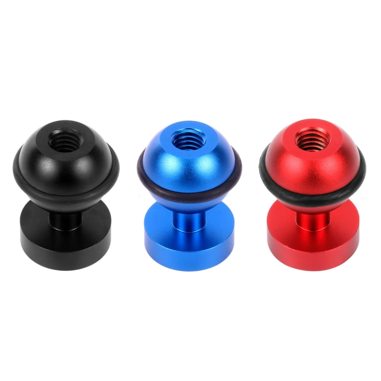 PULUZ CNC Aluminum Ball Head Adapter Mount for GoPro, Insta360, DJI and Other Action Cameras, Diameter: 2.5cm, CNC Aluminum (Black)
