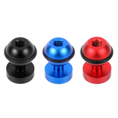 PULUZ CNC Aluminum Ball Head Adapter Mount for GoPro, Insta360, DJI and Other Action Cameras, Diameter: 2.5cm, CNC Aluminum (Black)