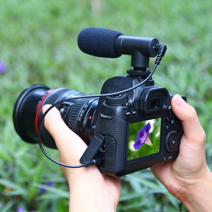 PULUZ 3.5mm Audio Stereo Recording Vlogging Professional Interview Microphone for DSLR & DV Camcorder, Smartphones, Mini Microphone