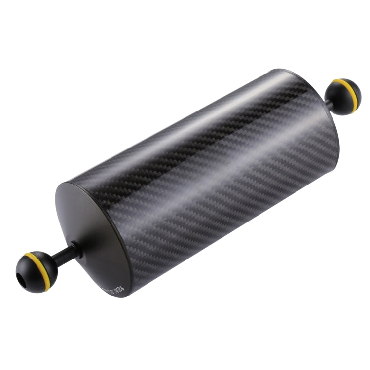 PULUZ 10.8 inch 27.5cm Length 80mm Diameter Dual Balls Carbon Fiber Floating Arm, Ball Diameter: 25mm, Buoyancy: 900g, 10 inch 900g Buoyancy
