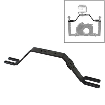 PULUZ Diving Tray Bracket Dual Handle Grip Handheld Expansion Mount System, 14.8 inch (Black)