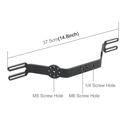 PULUZ Diving Tray Bracket Dual Handle Grip Handheld Expansion Mount System, 14.8 inch (Black)