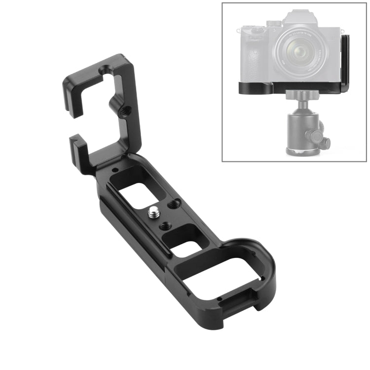 PULUZ 1/4 inch Vertical Shoot Quick Release L Plate Bracket Base Holder for Sony A7R / A7 / A7S, For Sony A7R (Red), For Sony A7R (Black)