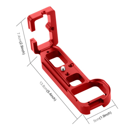 PULUZ 1/4 inch Vertical Shoot Quick Release L Plate Bracket Base Holder for Sony A7R / A7 / A7S, For Sony A7R (Red), For Sony A7R (Black)