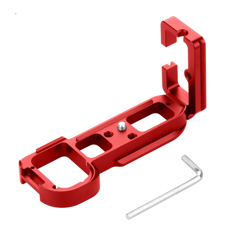 PULUZ 1/4 inch Vertical Shoot Quick Release L Plate Bracket Base Holder for Sony A7R / A7 / A7S, For Sony A7R (Red), For Sony A7R (Black)