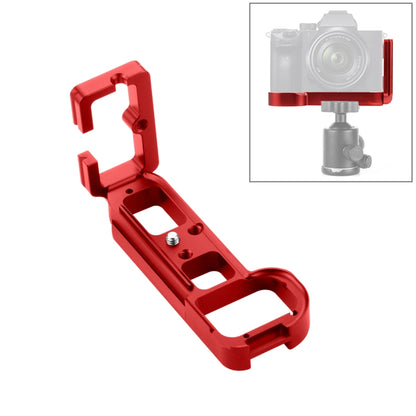 PULUZ 1/4 inch Vertical Shoot Quick Release L Plate Bracket Base Holder for Sony A7R / A7 / A7S, For Sony A7R (Red), For Sony A7R (Black)