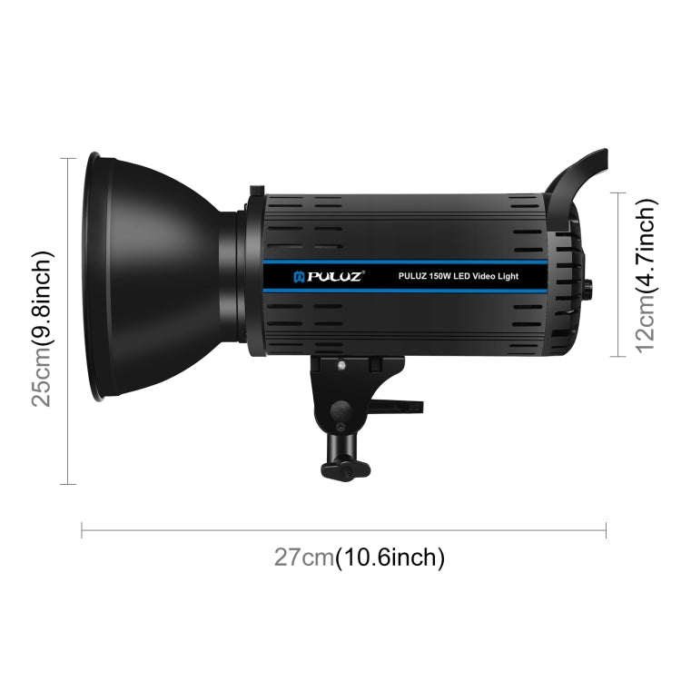 PULUZ 150W Studio Video Light 5600K Monochromatic Temperature Built-in Dissipate Heat System with Remote Control, 150W 5600K US Plug, 150W 5600K UK Plug, 150W 5600K EU Plug, 150W 5600K AU Plug