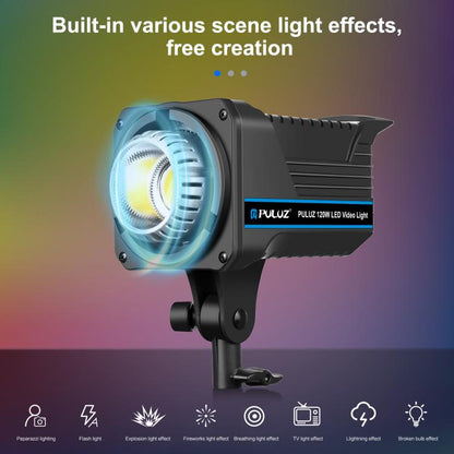 PULUZ 220V 120W Studio Video Light Dual Color Temperature Built-in Dissipate Heat System with Remote Control, 120W 2700K-6500K UK Plug, 120W 2700K-6500K US Plug, 120W 2700K-6500K EU Plug