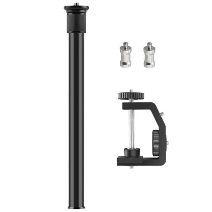 PULUZ C Clamp Mount Light Stand Extension Central Shaft Rod Monopod Holder Kits, Rod Length: 33-60cm, C Clamp Extension Rod
