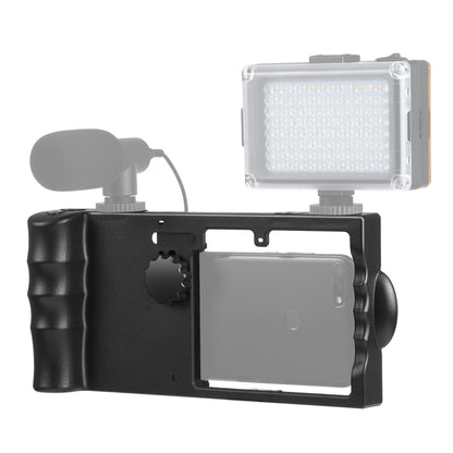 PULUZ Bluetooth Handheld Vlogging Live Broadcast Smartphone Video Rig Cage Filmmaking Recording Handle Stabilizer Bracket for iPhone, Galaxy, Huawei, Xiaomi, HTC, LG, Google, and Other Smartphones, Bluetooth Rig