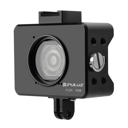 PULUZ Housing Shell CNC Aluminum Alloy Protective Cage with 37mm UV Lens & Base Mount & Screw for Sony RX0, Cage Kits Black(AE), Cage Kits Black