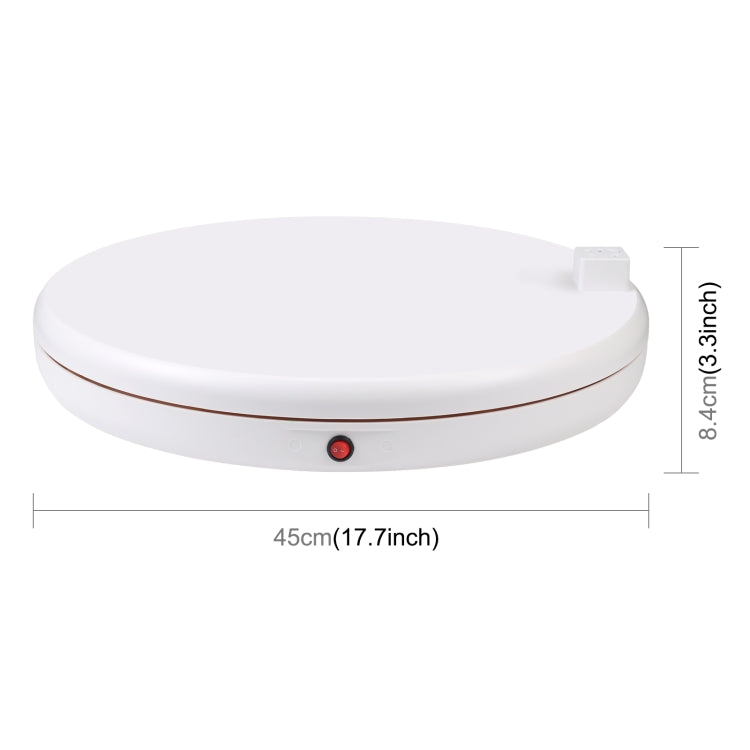 PULUZ 45cm Remote Control Adjusting Speed Rotating Turntable Display Stand with Power Socket, White, Load 100kg, 45cm Load 100kg White US Plug with Power Socket, 45cm Load 100kg White UK Plug with Power Socket...