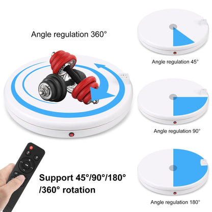 PULUZ 45cm Remote Control Adjusting Speed Rotating Turntable Display Stand with Power Socket, White, Load 100kg, 45cm Load 100kg White US Plug with Power Socket, 45cm Load 100kg White UK Plug with Power Socket...