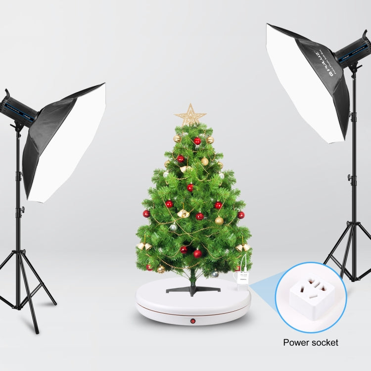 PULUZ 45cm Remote Control Adjusting Speed Rotating Turntable Display Stand with Power Socket, White, Load 100kg, 45cm Load 100kg White US Plug with Power Socket, 45cm Load 100kg White UK Plug with Power Socket...
