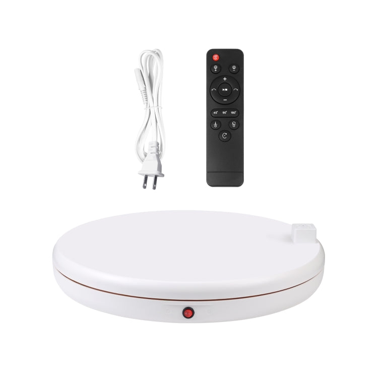 PULUZ 45cm Remote Control Adjusting Speed Rotating Turntable Display Stand with Power Socket, White, Load 100kg, 45cm Load 100kg White US Plug with Power Socket, 45cm Load 100kg White UK Plug with Power Socket...