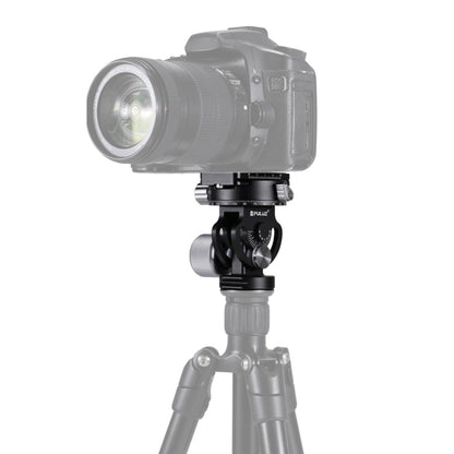 PULUZ 2-Way Pan/Tilt Tripod Head Panoramic Photography Head with Quick Release Plate & 3 Bubble Level, 2-Way Pan/Tilt Tripod