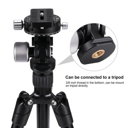 PULUZ 2-Way Pan/Tilt Tripod Head Panoramic Photography Head with Quick Release Plate & 3 Bubble Level, 2-Way Pan/Tilt Tripod