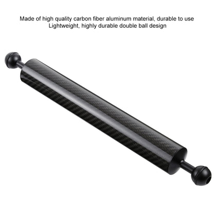 PULUZ 14.56 inch 37cm Length 40mm Diameter Dual Balls Carbon Fiber Floating Arm, Ball Diameter: 25mm, Buoyancy: 300g, 14 inch 300g Buoyancy