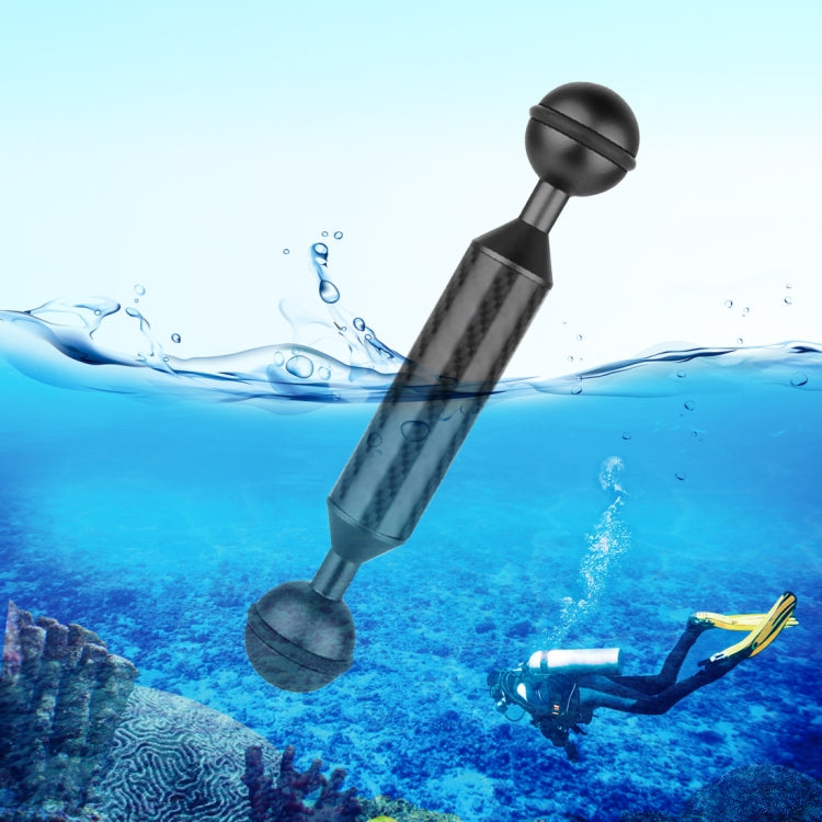 PULUZ 5 inch 13cm Length 20.8mm Diameter Dual Balls Carbon Fiber Floating Arm, Ball Diameter: 25mm, 5 inch Blue, 5 inch Red, 5 inch Black