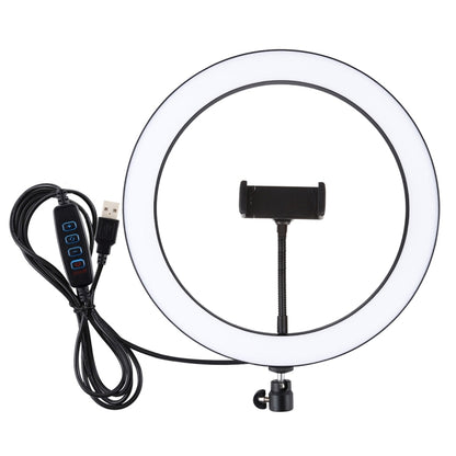 PULUZ 11.8 inch 30cm USB 3 Modes Dimmable LED Ring Vlogging Selfie Photography Video Lights with Cold Shoe Tripod Ball Head & Phone Clamp, 11.8 inch