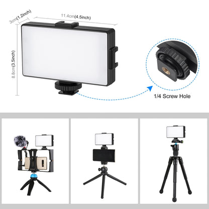 PULUZ 104 LED 3200K / 5600K Dimmable Video Light on-Camera Photography Lighting Fill Light for Canon, Nikon, DSLR Cameras, 104 LED Dimmable Light