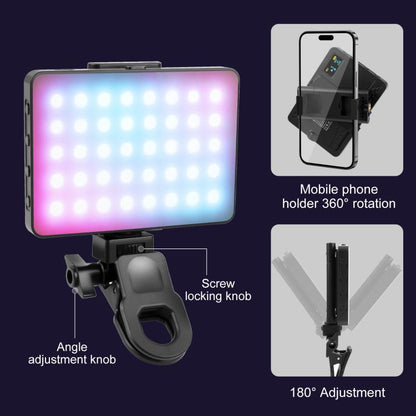 PULUZ Thin Pocket 94 LEDs RGB Full Color Beauty Fill Light Handheld Photography LED Light, 94 LED