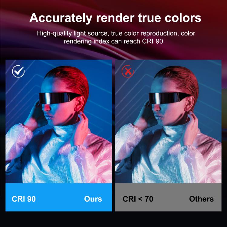 PULUZ Thin Pocket 94 LEDs RGB Full Color Beauty Fill Light Handheld Photography LED Light, 94 LED