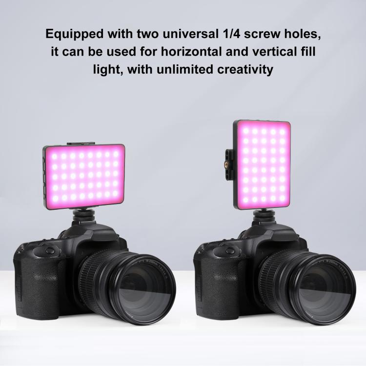 PULUZ Thin Pocket 94 LEDs RGB Full Color Beauty Fill Light Handheld Photography LED Light, 94 LED