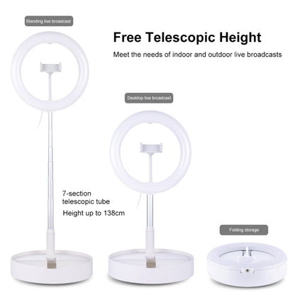 PULUZ 10.2 inch 26cm USB 3 Modes Dimmable Dual Color Temperature LED Curved  Ring Vlogging Selfie Photography Video Lights with Bluetooth Remote Shutter & Folding Desktop Holder & Phone Clamp