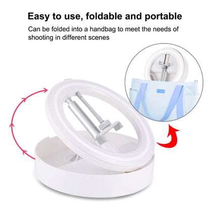 PULUZ 10.2 inch 26cm USB 3 Modes Dimmable Dual Color Temperature LED Curved  Ring Vlogging Selfie Photography Video Lights with Bluetooth Remote Shutter & Folding Desktop Holder & Phone Clamp