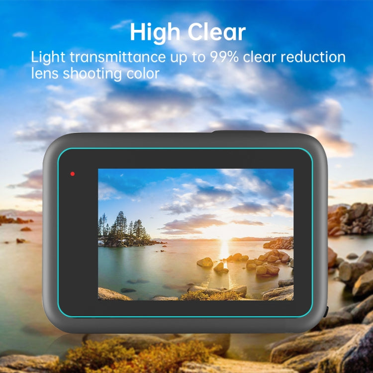 PULUZ for GoPro HERO12 Black /11 Black /10 Black /9 Black Lens + LCD Display 9H 2.5D Tempered Glass Film, For GoPro HERO9 Black