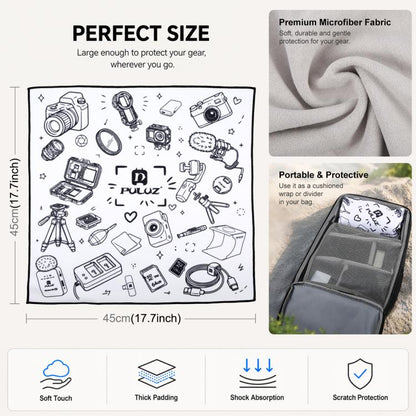 PULUZ 45 x 45cm Camera Wrap Cloth Foldable Microfiber Camera Lens Protective Wrap