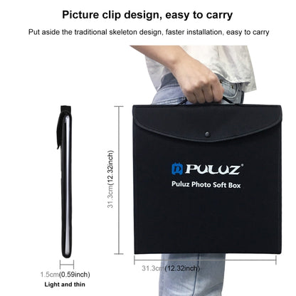 PULUZ 30cm Folding Portable Ring Light Photo Lighting Studio Shooting Tent Box Kit with 6 Colors Backdrops (Black, White, Yellow, Red, Green, Blue), Unfold Size: 31cm x 31cm x 32cm, 30cm Box Kit