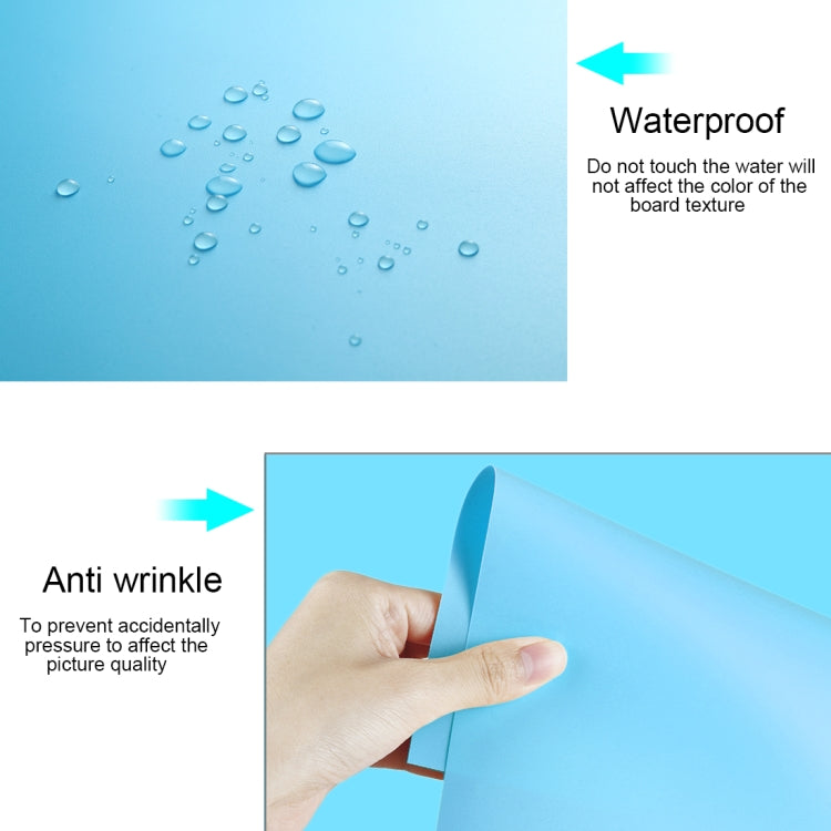 PULUZ Photography Background PVC Paper for Studio Tent Box, Size: 73.5cm x 36cm, Backdrop 37.5cm(Blue), Backdrop 37.5cm(Red), Backdrop 37.5cm(Y), Backdrop 37.5cm(White), Backdrop 37.5cm(Black)