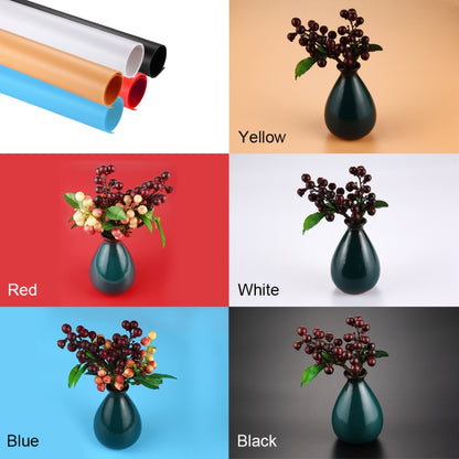 PULUZ Photography Background PVC Paper for Studio Tent Box, Size: 73.5cm x 36cm, Backdrop 37.5cm(Blue), Backdrop 37.5cm(Red), Backdrop 37.5cm(Y), Backdrop 37.5cm(White), Backdrop 37.5cm(Black)