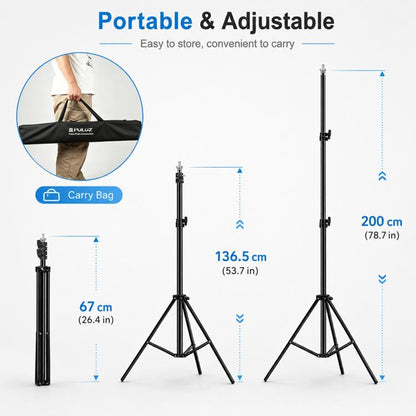 2 x 3m Thickened Photo Studio Background Support Stand Backdrop Crossbar Bracket, 2 x 3m Thickened
