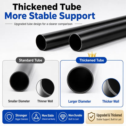 2 x 3m Thickened Photo Studio Background Support Stand Backdrop Crossbar Bracket, 2 x 3m Thickened