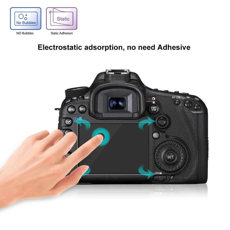 PULUZ 2.5D 9H Tempered Glass Film for Canon 5D Mark III, Compatible with Olympus SH50, Pentax K3 / K3II / 645Z, Sony HX7 / HX9 / HX100 / WX9 / HX30 / HX200 / W670 / W630 / WX100, For Canon 5D Mark III
