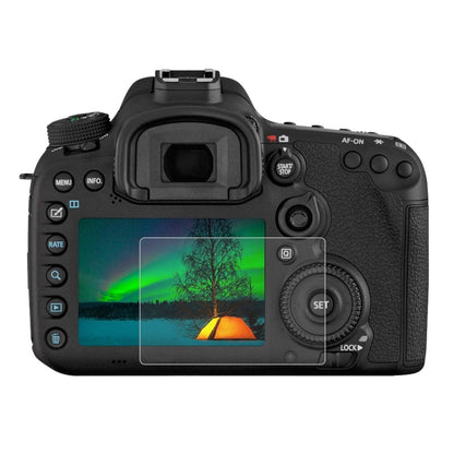 PULUZ 2.5D 9H Tempered Glass Film for Canon EOS 7D Mark II / 7D / N2 / PSN / Nikon V1 / P520 / S9400 / S680 / COOLPIX S6500 / S5200 / Samsung WB35F / OLYMPUS VG170 / 1DIV / Fuji S205 / Casio ZR70 / FC500S, For Canon 7D II