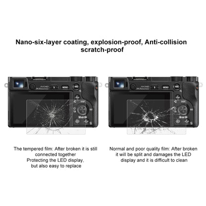 PULUZ 2.5D 9H Tempered Glass Film for Sony A6000, Compatible with Sony A6500 / A5100 / 6100 / A6600 / A5000 / A6400 / A6300 / A3000 / NEX-7/ NEX-6 / NEX-5N / NEX-3N / NEX5C / NEX-C3 / NEX-5T / H400, Panasonic W850K, Olympus TG850 / TG860 / TG870 PM2 / ...
