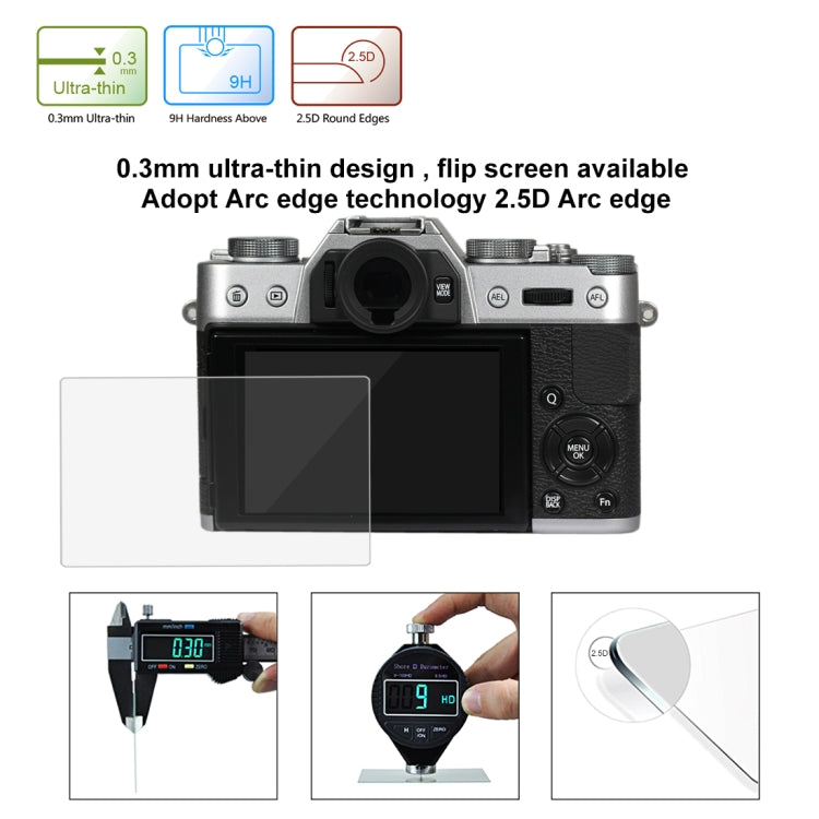 PULUZ 2.5D 9H Tempered Glass Film for Fujifilm X-T10, Compatible with Fujifilm X-A1 / X-A2 / X-M1 / X30 / X-T20 / X-T30 / X-T100 / X-E3, Panasonic GF8, Nikon S2, Casio ZS240 / ZS210 / ZS190 / EX-FR200 / EX-FR110H / EX-FR100L / EX-FRX10...