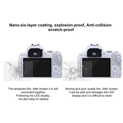 PULUZ 2.5D 9H Tempered Glass Film for Canon EOS 200D / 200D II, Compatible with Canon KISS X9 / EOS Rebel SL2, Panasonic S1H, For Canon 200D