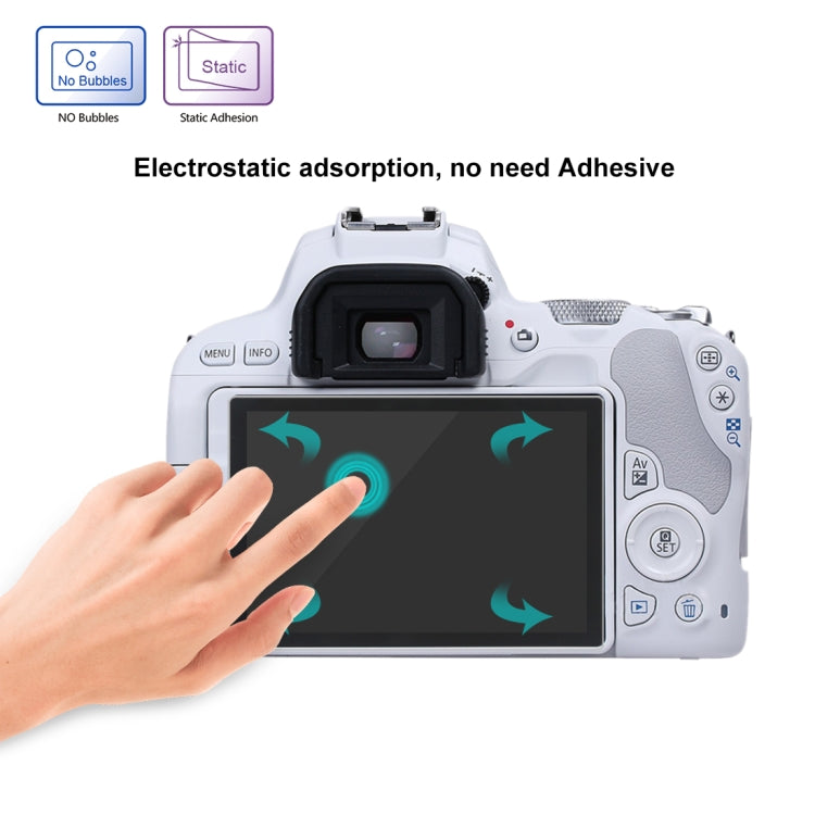 PULUZ 2.5D 9H Tempered Glass Film for Canon EOS 200D / 200D II, Compatible with Canon KISS X9 / EOS Rebel SL2, Panasonic S1H, For Canon 200D