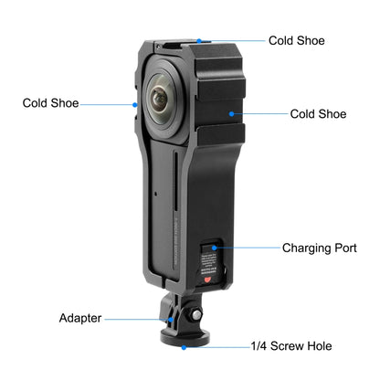 PULUZ Protective Cage Rig Housing Frame with Cold Shoe for Insta360 ONE RS 1-Inch 360 Edition, Protective Cage