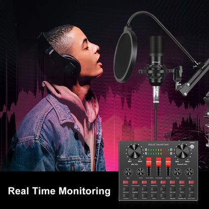 PULUZ Live Broadcasting Sound Card Bluetooth Karaoke Singing Recording Sound Mixer for Mobile Phone / Computer / Laptop / Tablet PC, English Version, English Version