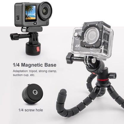 PULUZ Action Camera 1/4 inch Magnetic Base Adapter, 1/4 inch Magnetic Base