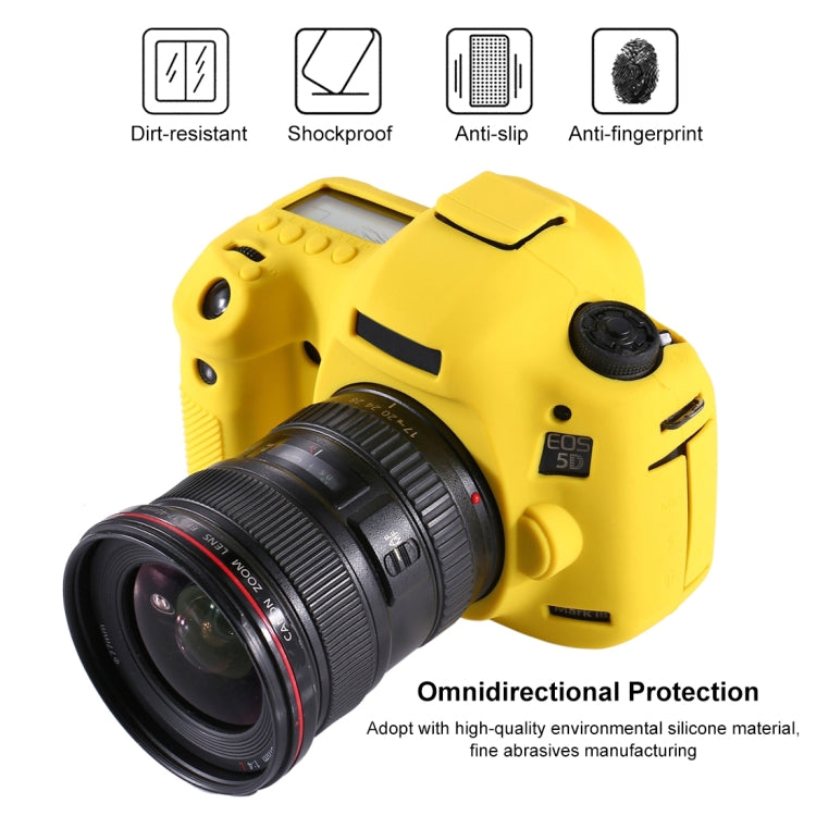 PULUZ Soft Silicone Protective Case for Canon EOS 5D Mark III / 5D3, For Canon 5D Mark III, For Canon 5D3