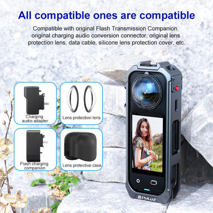 For Insta360 X4 PULUZ Aluminum Alloy Protective Cage Rig Expand Cold Shoe Housing Frame, For Insta360 X5