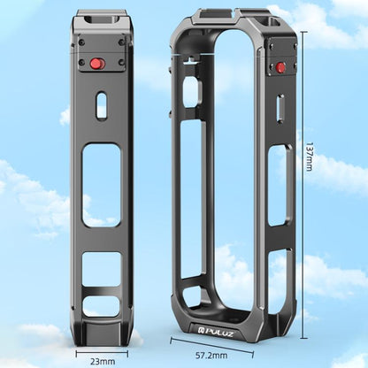 For Insta360 X4 PULUZ Aluminum Alloy Protective Cage Rig Expand Cold Shoe Housing Frame, For Insta360 X5