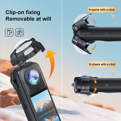 For Insta360 X5 PULUZ Snap-on Optical Tempered Glass Lens Guard Protective Cover, For Insta360 X5